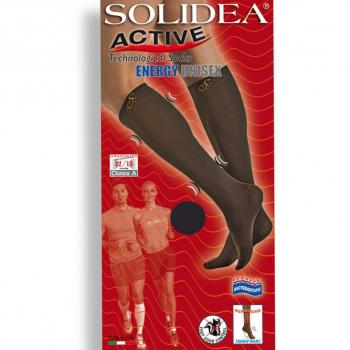 Calcetines de compresión unisex Solidea Active Energy Talla 3L Negro