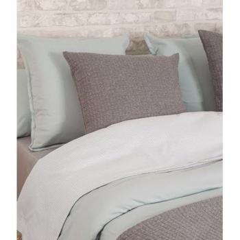 Sábana Oxford de Punto 100% Algodón Gris para Cama de 135 cm - Suave, No se Arruga, Estampado Rayas, Incluye Almohada