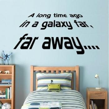 Star Wars - A long Time Ago - Wall Decal Art Sticker boy's bedroom playroom hall