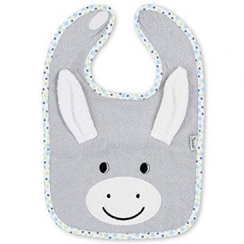 Sterntaler Babero de velcro Erik, Tamaño: 26 x 38 cm, Gris