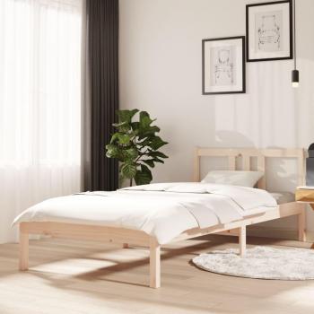Estructura de cama de madera maciza 90x200 cm