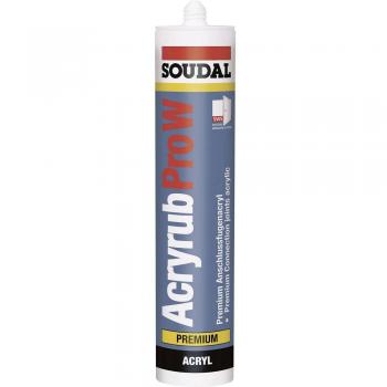 Sellador Acrílico Soudal Acryrub Pro W 310 ml Color Gris