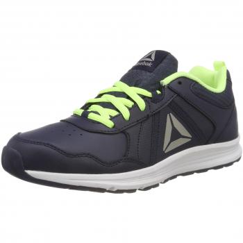 Reebok Almotio 4.0, Zapatillas de Running Unisex Niños, Azul Collegiate Navy/Electric Flash/Pewter, 36 EU