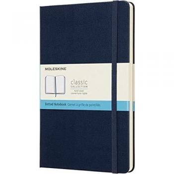 Cuaderno Clásico Grande Azul Zafiro Punteada Tapa Dura
