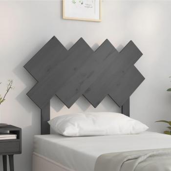 Cabecero para cama de madera maciza de pino gris 92x3x81 cm