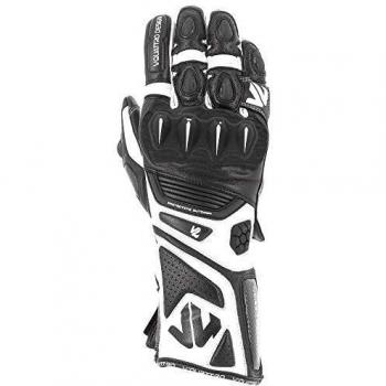 V Quattro Design RR 18 – Guantes para hombre, color negro/blanco, talla L