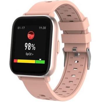 Reloj Inteligente Bluetooth Denver SW-164ROSE. Medición de Temperatura Corporal, oxígeno en Sangre y frecuencia cardíaca. Monitor Actividad Deportiva. Compatible iOS y Android.