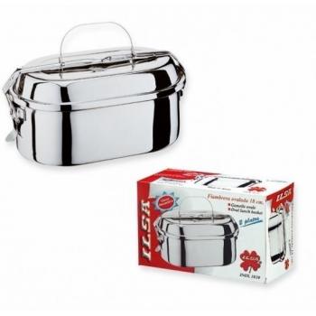 Ilsa Fiambrera Recta INOX, 16 cm, Plateado, Centimeters