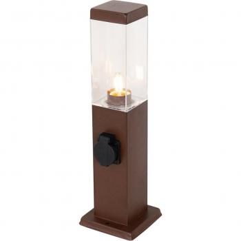 Lámpara de exterior marrón óxido 45 cm con enchufe IP44 - Diseño Alargado Acero/Plástico Max. 1 x 60 Watt