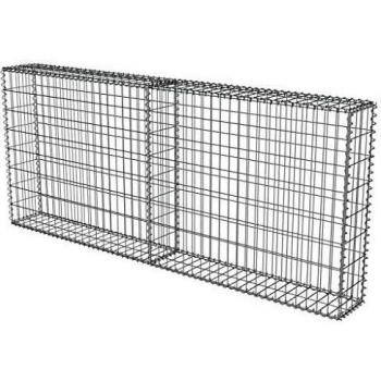 vidaXL Gabion Wall with Covers Galvanised Steel 200x20x85 cm