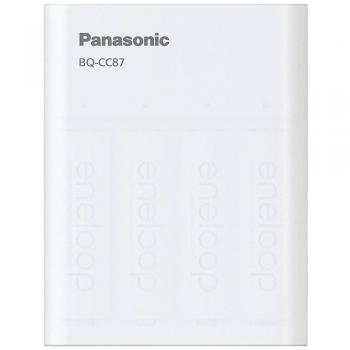 Cargador de pilas Panasonic Eneloop BQ-CC87 SmartPlus USB con 4 pilas recargables AA 2000mAh