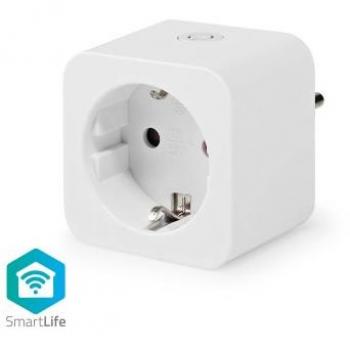 Enchufe Inteligente Wi-Fi Nedis SmartLife | Medidor de Energía | 3680 W | Tipo F (CEE 7/3) | -10 a 45 °C | Android/iOS | Blanco