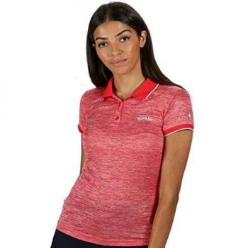 Regatta Remex II-Polo Clásico De Secado Rápido T-Shirts/Polos/Vests, Mujer, Red Sky, 18