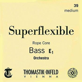 Thomastik cuerda para Contrabajo 4/4 Superflexible - cuerda Mi núcleo de cable de acero, entorchado cromo, afinación solista, medio