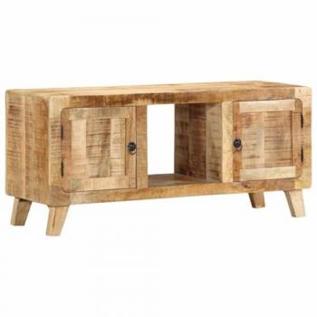 Mueble de TV de madera maciza de mango rugosa 105x46x32 cm