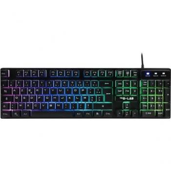 Teclado Gaming G-LAB Keyz Caesium - Fijo, RGB, Membrana, Preciso y Silencioso - Negro