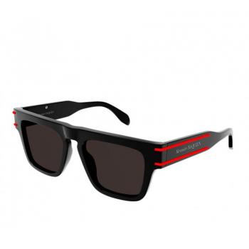 Alexander McQueen Stylish Sunglasses AM0397S Black Male Size: 52 MM