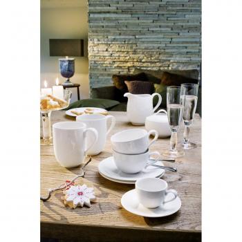 Villeroy & Boch New Cottage Basic Plato para taza de capuchino, 19 cm, Porcelana Premium, Blanco