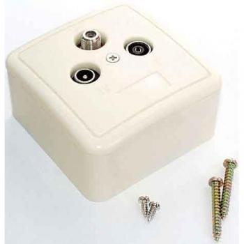 Caja de Salida Multimedia BKV 15 para Antena (Koaxial, 2 dB)