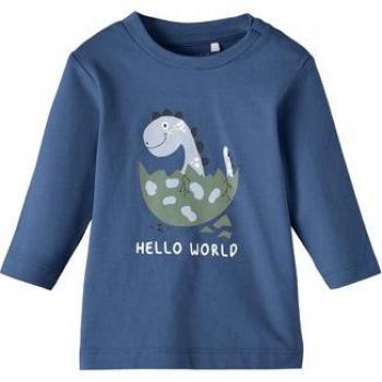 Camiseta de manga larga para niños Name It en color azul Bijou