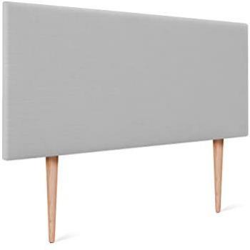 Cabecero de Lino Natural Liso Tapizado para Cama en Dormitorio Moderno (Gris Claro, 110x105cm con Patas, Compatible con Camas 80/90/105)