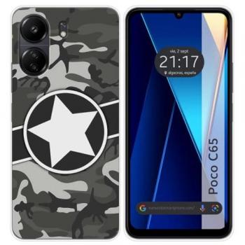Funda de Silicona Camuflaje 02 para Xiaomi Poco C65 con Diseño Gráfico