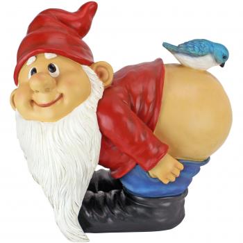Design Toscano Loonie Moonie Bare Buttocks Garden Gnome Statue, Large 30.5 cm, Polyresin, Full Color
