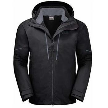 Chaqueta Desmontable Sierra Trail Negra para Hombre Jack Wolfskin