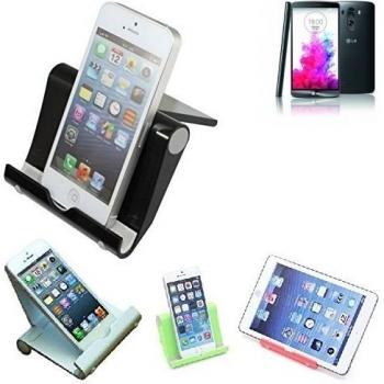 Escritorio Soporte universal dock para LG Electronics G3 Screen, negro, fuerte, ligero y compacto | Multi-ángulo del sostenedor del soporte portátil para tabletas, e-readers y smartphones Fold-Up Docking Station cuna del muelle turística montaje muelle