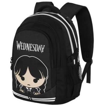 Mochila Miércoles Cute Running, Gris, 34 x 46 cm, Capacidad 32 L