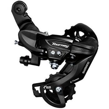 SHIMANO Cambio Trasero Tourney TY300 6/7V, con Pata, Unisex Adulto, Negro