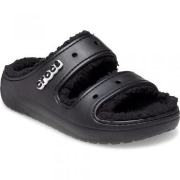 Crocs Classic Cozzzy Sandal - Black/Black, Size UK 4 (W7/M5 - Unisex)