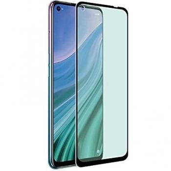 Protector de pantalla Antibacterial de Vidrio Templado Negro Transparente para Oppo A74 5G / A54