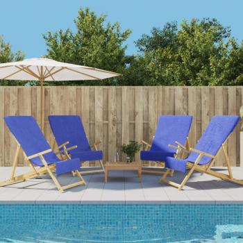 Toallas de playa 4 uds tela azul klein 400 g/m² 60x135 cm Vidaxl