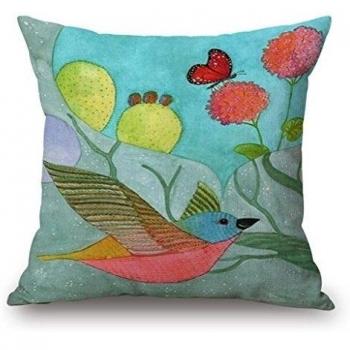 Almohadas con motivos de aves, decoración de los sala de estar sofá cojines, 45cm , f