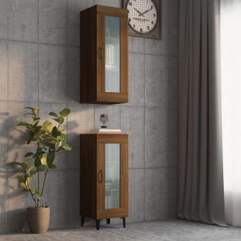 Mueble colgante de pared Roble Marrón 34,5x34x90 cm