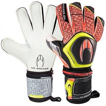 HO Soccer Sentinel Flat Guantes de Portero, Unisex Adulto, Negro/Warning/Lima, 7