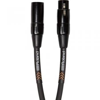 Cable de micrófono balanceado de la serie Black de Roland de 1.m de longitud - RMC-B3, negro