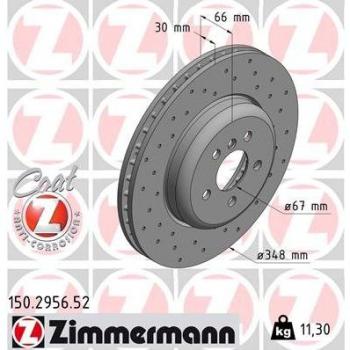 Disco de freno ZIMMERMANN 150.2956.52