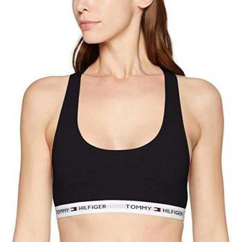 Tommy Hilfiger Women's Bralette Sports Bra, Black, XS UK