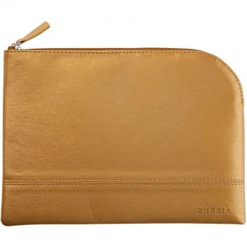 Rhodia 116617C - Bolsa con cremallera - Mediana - Oro