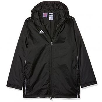 Adidas Kids Core 18 Stadium Jacket - Black/White, Size 116