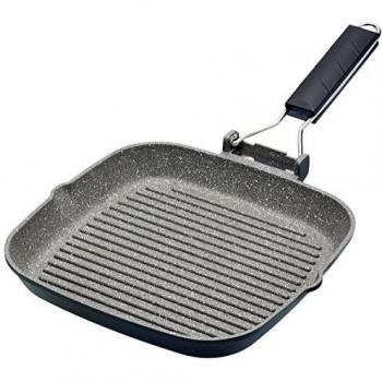 Plancha de inducción antiadherente con mango plegable 20cm - color negro