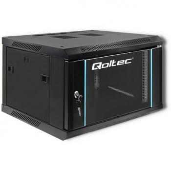 Armario Rack 19 Qoltec | 6U | 600 x 370 x 600 mm | Negro | Montaje en pared