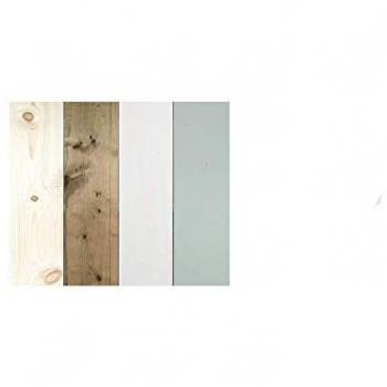 Cabecero de madera maciza DECOWOOD combinado verde azulado Flandes Vintage 80x60cm