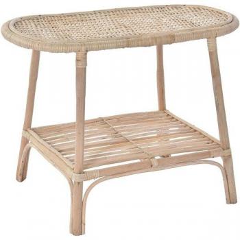 Mesita auxiliar ratán 61x30x46 natural