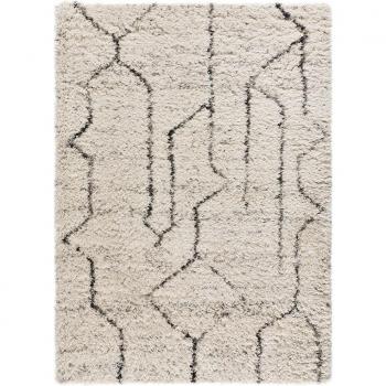 Alfombra Lynn 724 Blanco de Atticgo - Diseño moderno, material suave y duradero, fácil de limpiar, antideslizante, disponible en varias dimensiones