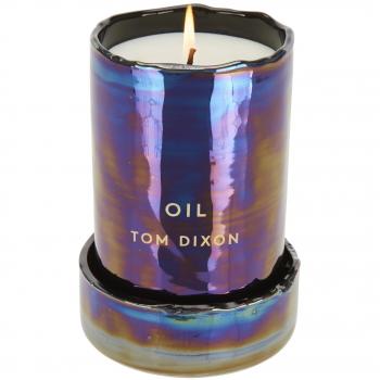 Scent materialism Oil Candle Vela mit Deckel H 14.5cm/Ø 10.1 cm irisierend/schwarz