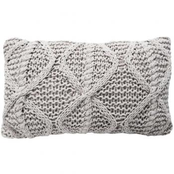 Overseas Almohada tejida 30x50 cm blanco crudo