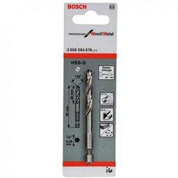 Bosch 2608584676 Pilot Drill Bit HSS-G, 135º Split Point, Silver, 80 mm
